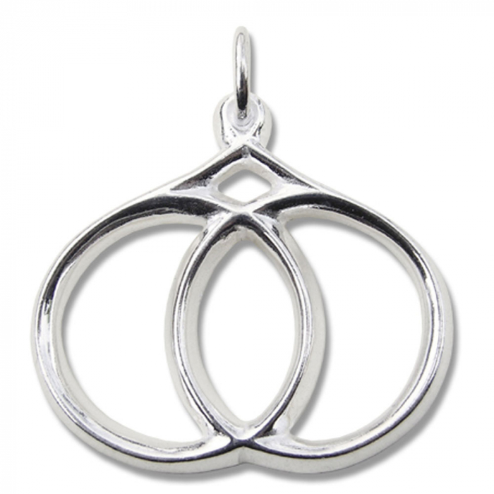 Mandelform Schmuck Anhänger 925er Silber - sonstige Symbole - 30x33mm