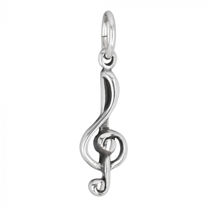 Notenschlüssel klein Anhänger 925er Silber - sonstige Symbole - 19x8mm