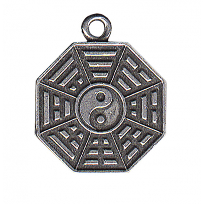 Feng Shui Anhänger: Das Yin Yang Ba Gua Yin - Mit Kordel Band - 28x22mm