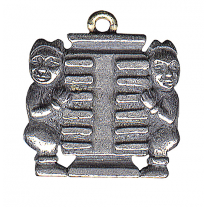 Feng Shui Anhänger: Das doppelte Kun-Trigramm Mit Kordel Band 29x26mm
