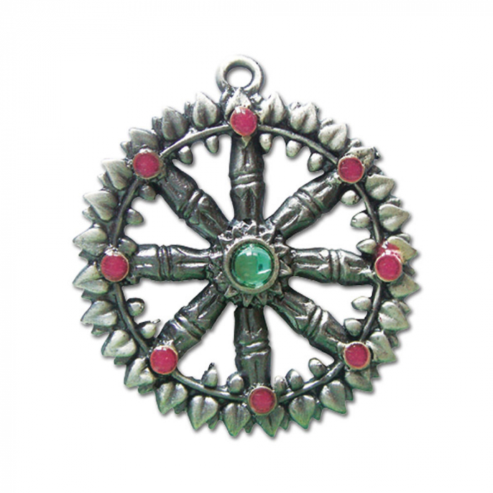 Dharma Rad - Buddha - Anhänger Schmuck Durchmesser 35mm