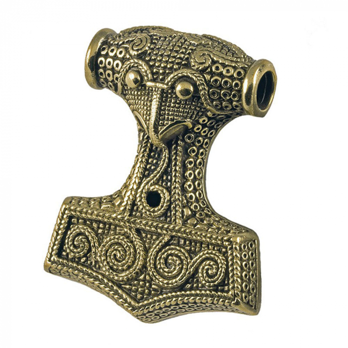 Schonenhammer Bronze Anhänger Schmuck - Thorhammer - 43x 51mm