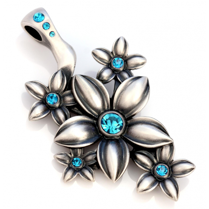 Original Bico Australia Schmuck Anhänger Blumen mit Kristallen