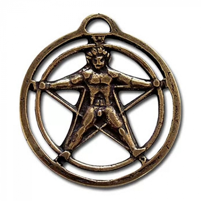 Agrippa Pentagramm Anhänger Schmuck - Pentagramm - 25x30mm mit Halsband