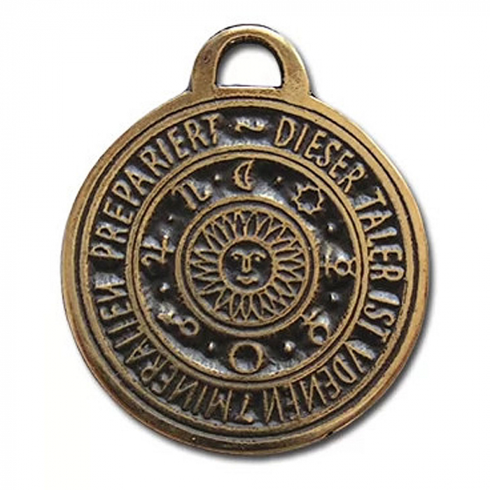 Astrophos - Sonnenamulett Anhänger Schmuck - Sonne - 25x30mm mit Halsband