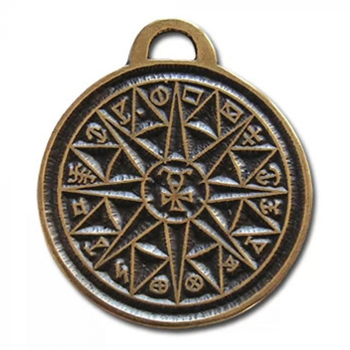 Merkurpentakel Anhänger Schmuck - Kabbala - 25x30mm mit Halsband