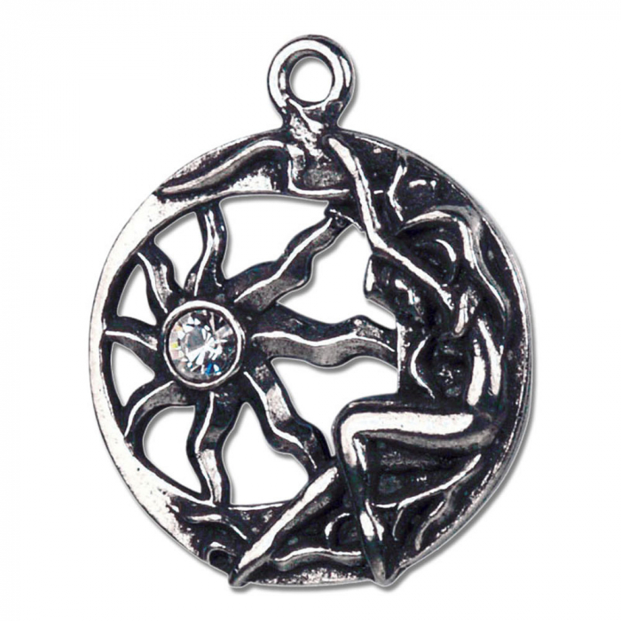 Brigit´s Sonnenamulett Anhänger Schmuck Mit Halskette 32x27mm