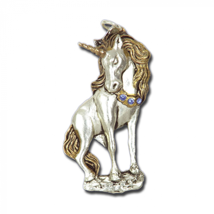Sternenfeuer Anhänger Einhorn Galraedia Gothic Mystic + Kette 20x38mm