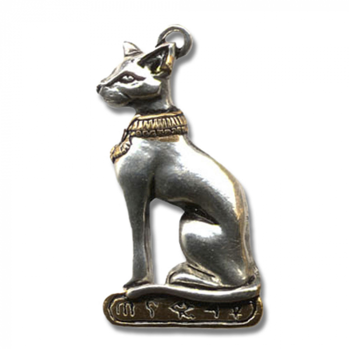 Bast Anhänger Schmuck - Ägyptisch + Kette - 30x17mm