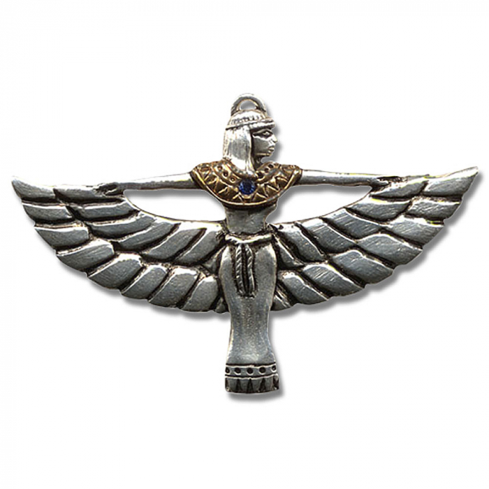 Isis Anhänger Schmuck - Ägyptisch + Kette - 34x53mm