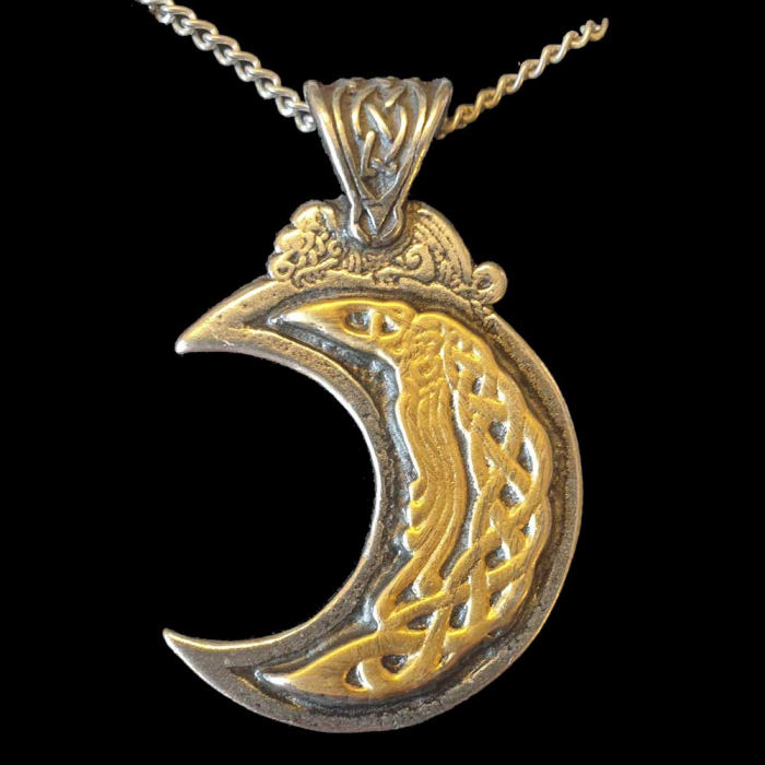 Mond Anhänger Schmuck 50x32mm