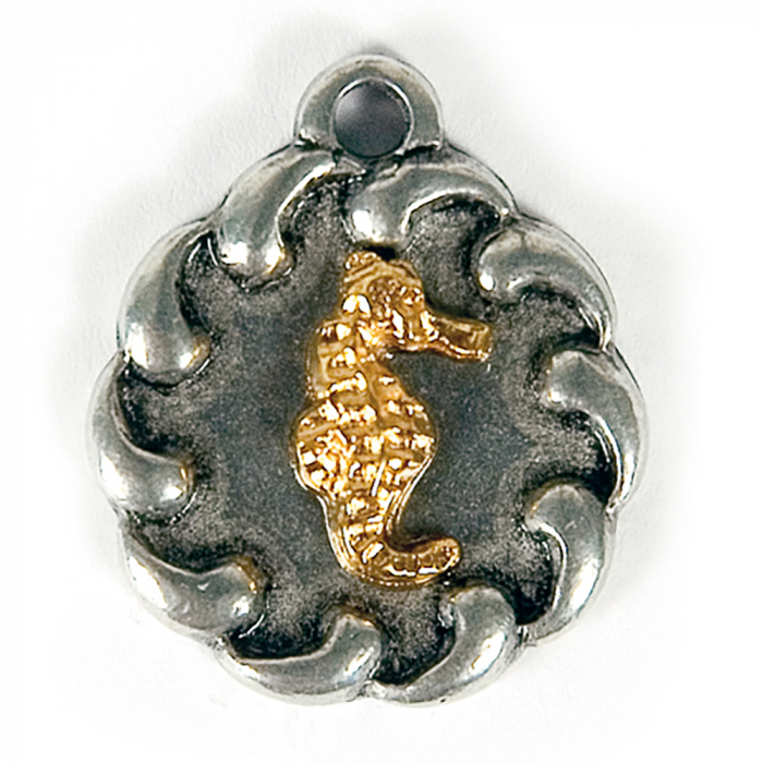 Das Seepferd - Glücksbringer Anhänger Schmuck - Glück - 23mm Durchmesser