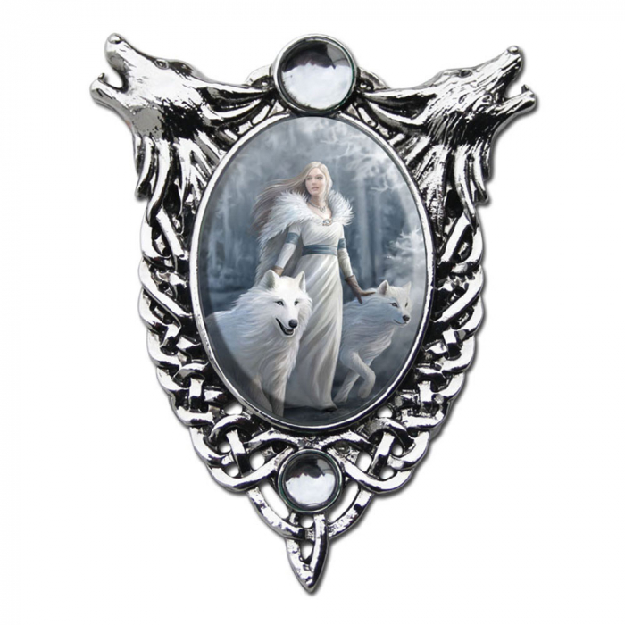 Anne Stokes Anhänger Winter Wächter Wolf Schnee Schmuck Fantasy Einhorn Elfe Unicorn