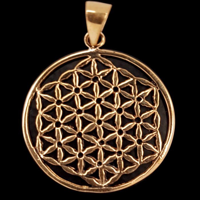 Blume des Lebens  Anhänger Bronze Schmuck Kraft Energie Licht Liebe