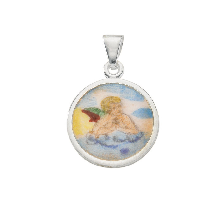 Anhänger Medaille Amor 10,1 mm  925 Silber