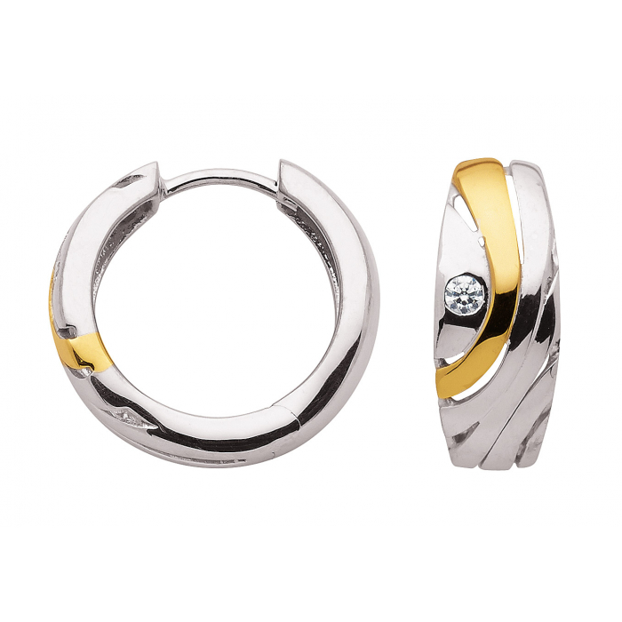 Creolen  Zirkonia 925 Silber vergoldet