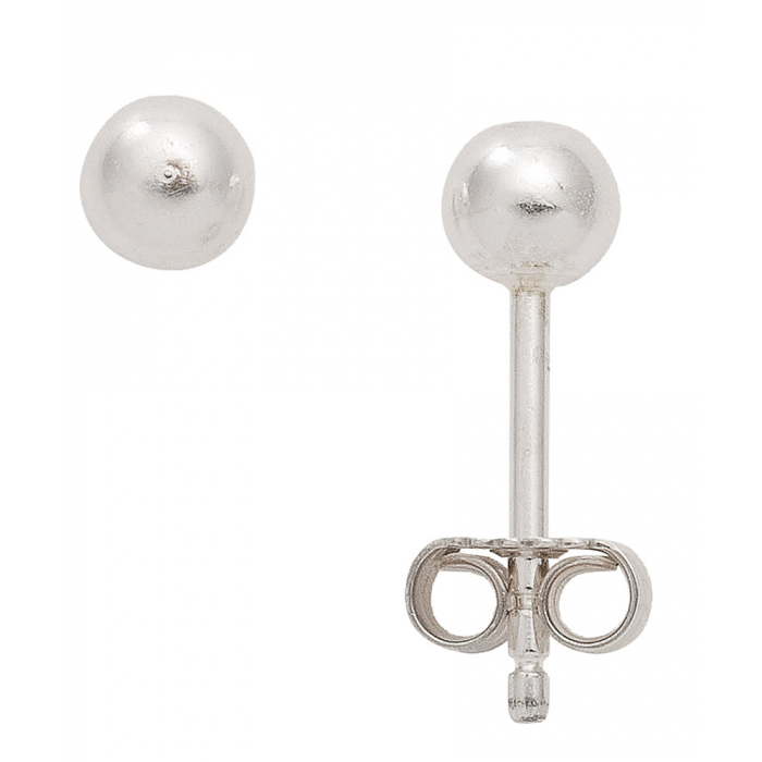 Ohrstecker Kugel  925 Silber rhodiniert