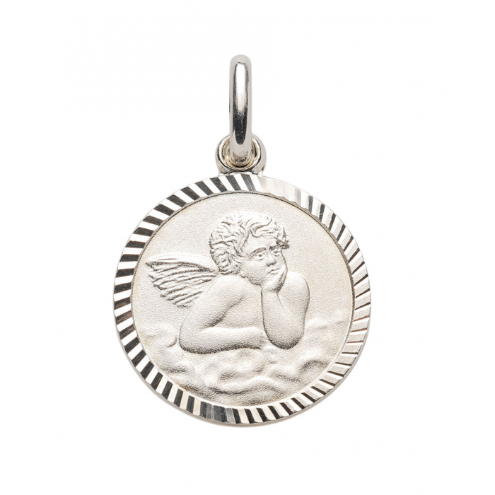 Anhänger Medaille Engel Amor Kettenanhänger aus massiv 925 Sterlingsilber
