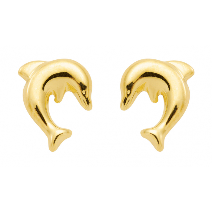 Ohrstecker Delphin  333 Gelbgold