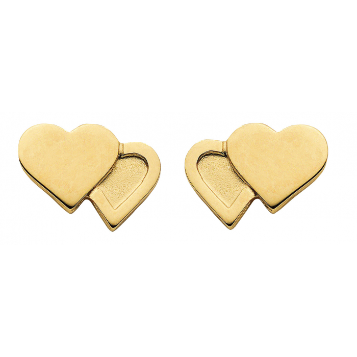 Ohrstecker Herz  333 Gelbgold
