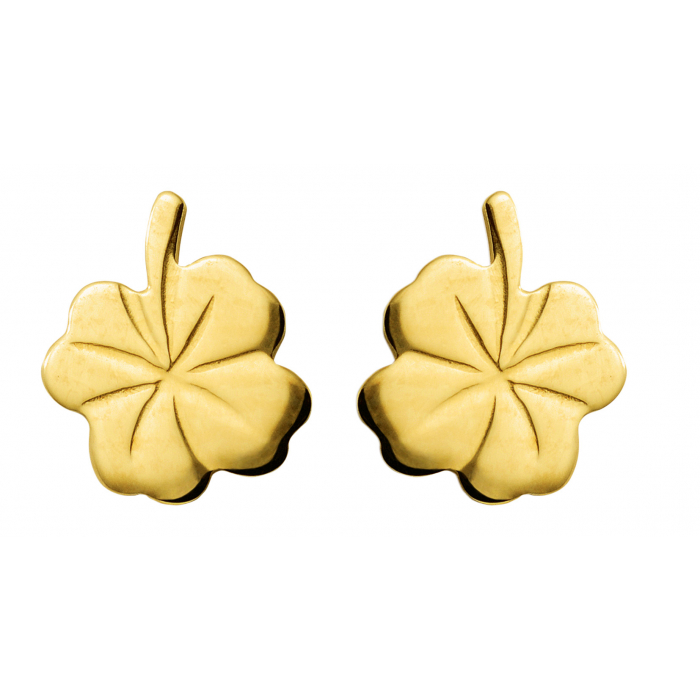 Ohrstecker Kleeblatt  333 Gelbgold
