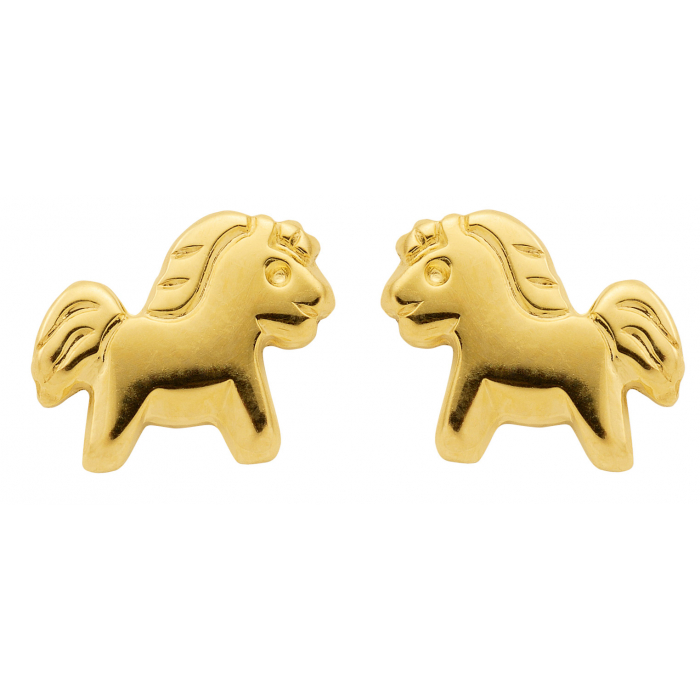 Ohrstecker Motiv  Pferd  585 Gelbgold