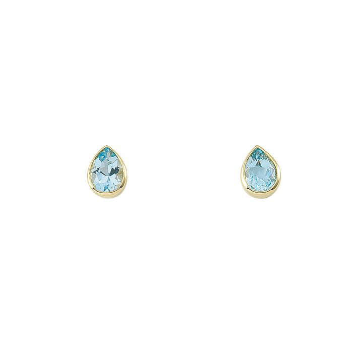 Ohrstecker  Aquamarin 585 Gelbgold