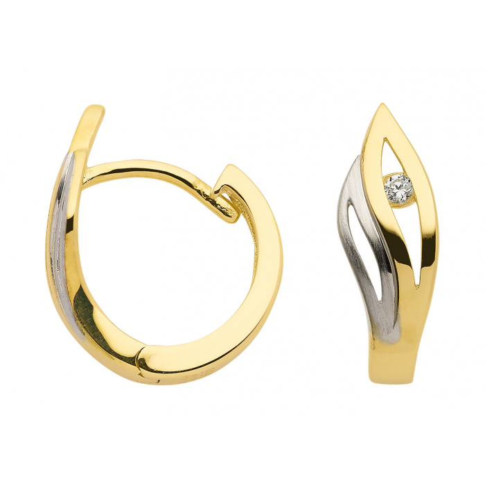 Creolen  Zirkonia 333 Gold rhodiniert