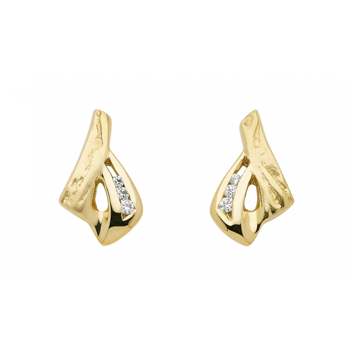 Ohrstecker  Zirkonia 333 Gelbgold