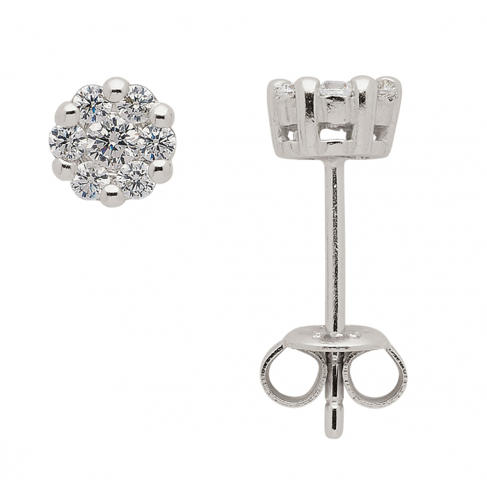 Ohrstecker  Zirkonia 925 Silber rhodiniert