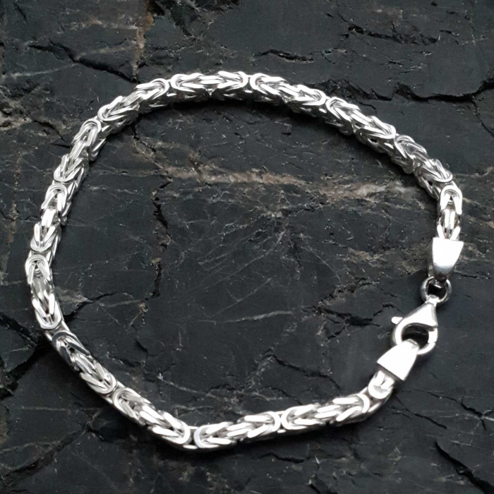 Königskette - Armband Breite 2,8 mm Länge 19 cm 925er Sterlingsilber