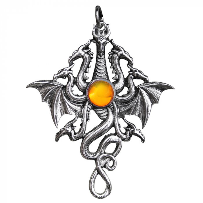 Hydra von Lerna Anhänger Briar mystischer Schmuck Fabelwesen Kette Schmuckbeutel
