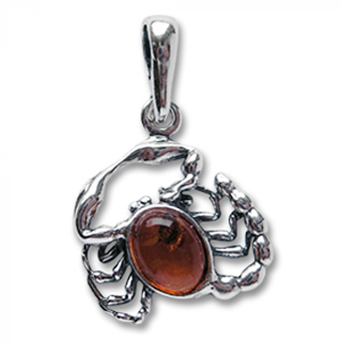 Sternzeichen Skorpion Schmuck Anhänger 925er Silber - Zodiac - 22x17mm