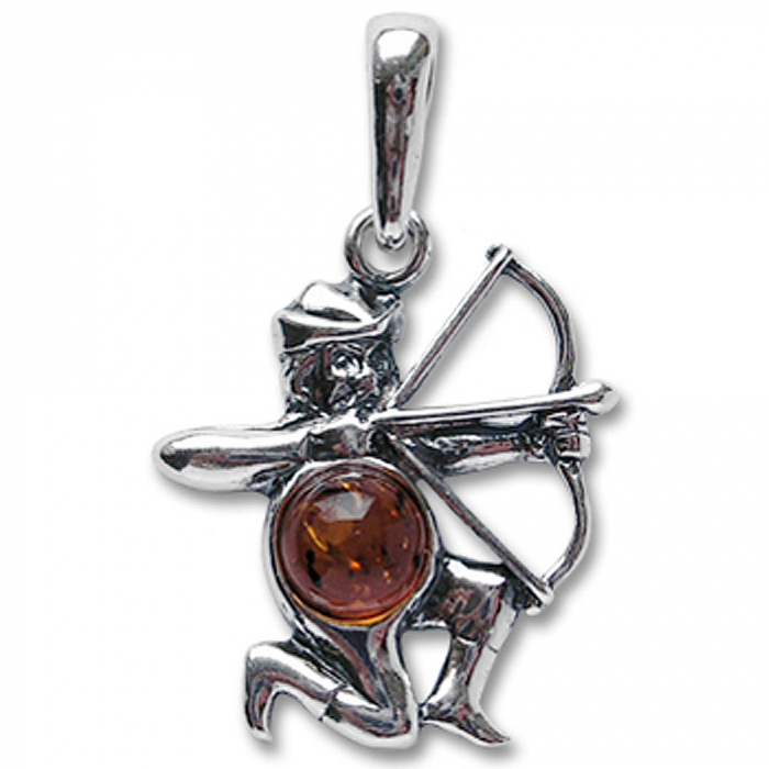 Sternzeichen Schütze Schmuck Anhänger 925er Silber - Zodiac - 29x19mm