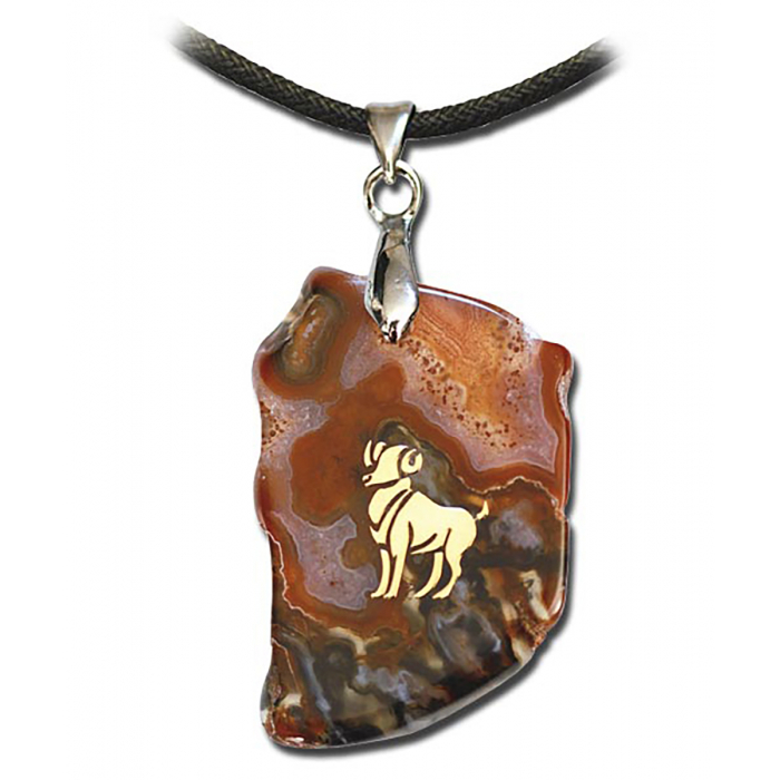 Achat-Sternzeichen Widder Anhänger Schmuck Höhe zwischen 3,5 und 5cm