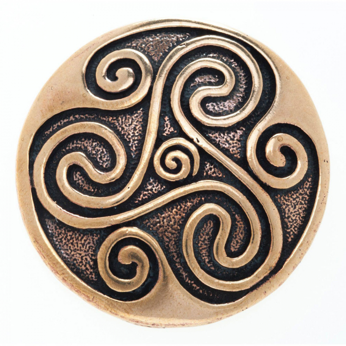 Bronzeanhänger Keltische Triskele massiv gross Schmuck - Keltische Knoten - 45x45mm
