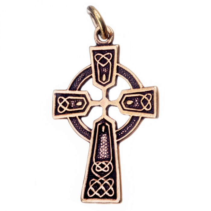 Keltisches Kreuz Bronze Anhänger Schmuck - Kreuze - 35x19mm