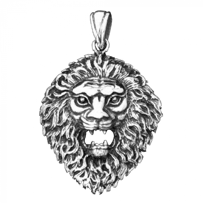 Löwenkopf Löwe Lion Schmuck Anhänger 925er Silber - Sonstige Tiere - 36x24mm (mit Aufhängering)