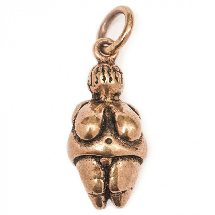 Venus von Willendorf Bronze Anhänger Schmuck - Mittelalter Fruchtbarkeit