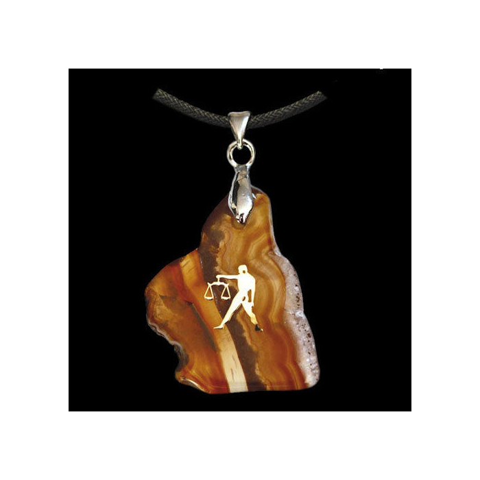 Achat-Sternzeichen Waage Anhänger Schmuck Höhe zwischen 3,5 und 5cm