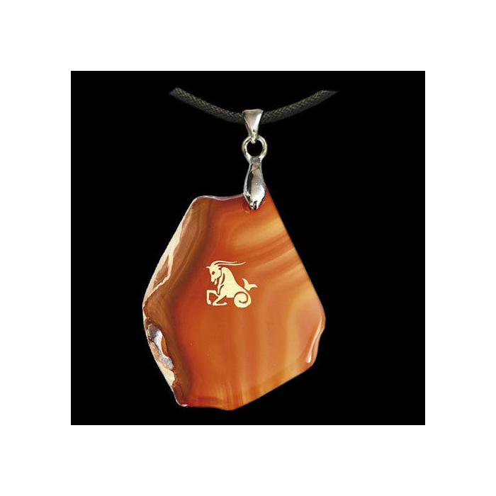 Achat-Sternzeichen Steinbock Anhänger Schmuck Höhe zwischen 3,5 und 5cm