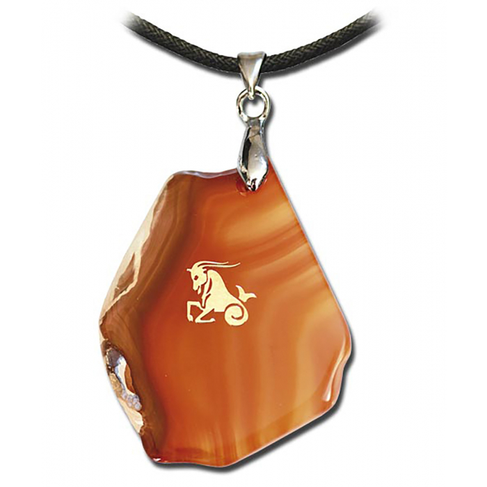 Achat-Sternzeichen Steinbock Anhänger Schmuck Höhe zwischen 3,5 und 5cm