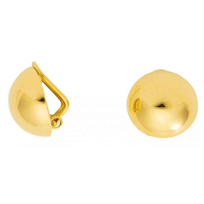 Ohrclips Halbkugel  333 Gelbgold