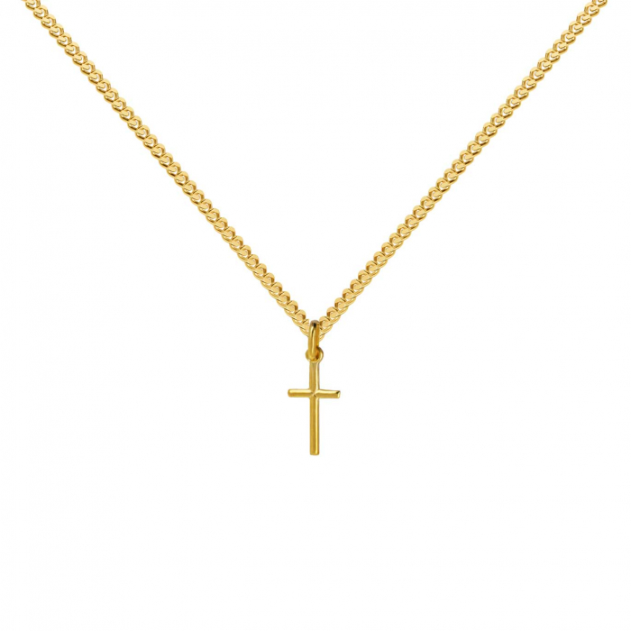 Anhänger Kreuz 333 8 kt Gold mit massiver Goldkette 333 - 8 kt Gold