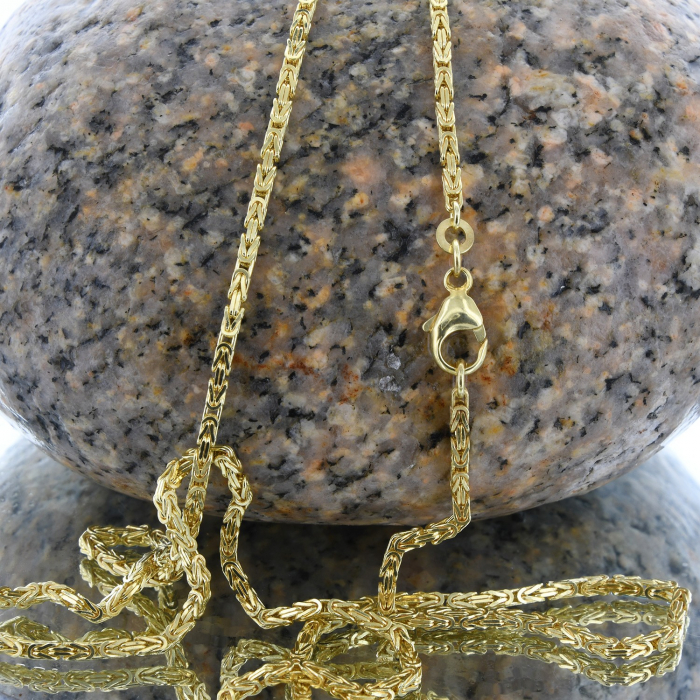 2,8 mm 750 - 18  Karat Gold Halskette Königskette massiv Gold hochwertige Goldkette  Länge frei wählbar