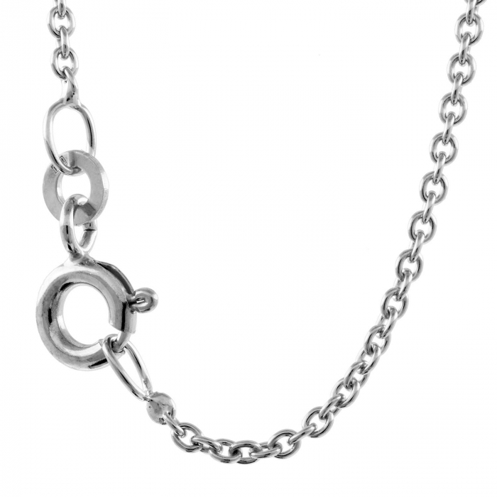 1,1 mm 925 Sterlingsilber massive Silberkette Ankerkette rund 36/38/40/42/45/50/55/60 cm - elegante Silberkette Damen und Herren Juwelier Qualität - Made in Germany