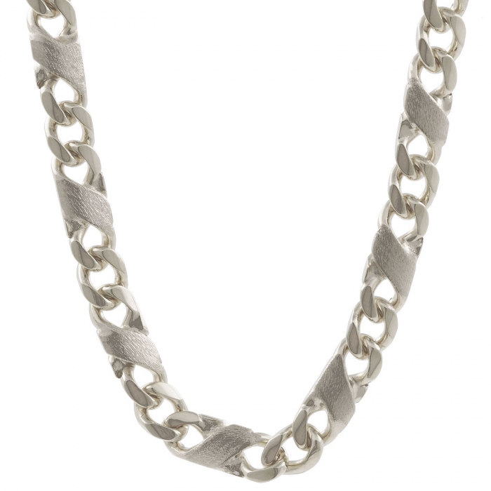 3,7 mm Silber Halskette Dollar Kette massiv 925 Sterlingsilber hochwertige Silberkette - Länge nach Wahl