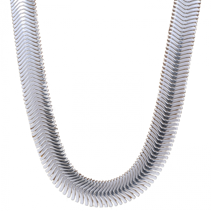 6,3 mm 925 Sterlingsilber massive Silberkette Schlangenkette  45/50 cm - elegante Silberkette Damen Juwelier Qualität - Made in Germany