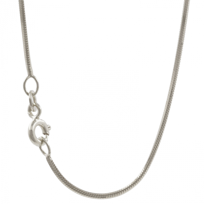 0,9 mm 40 cm Silber Halskette Schlangenkette diamantiert massiv 925 Sterlingsilber hochwertige Silberkette 2,9 g