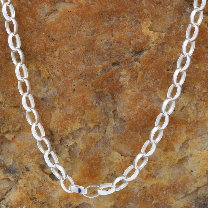 2,4 mm Silber Halskette Erbskette massiv 925 Sterlingsilber hochwertige Silberkette - Länge nach Wahl